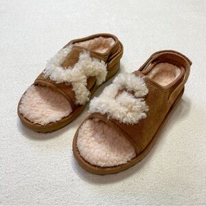New Ugg Toddler Logo Slipper Sandal Size 12